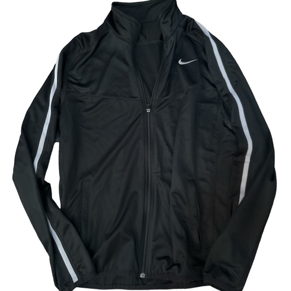 Nike Medium Weight Zip Jacket Basketball Black Gray Mesh Sides - Picture 5 of 5